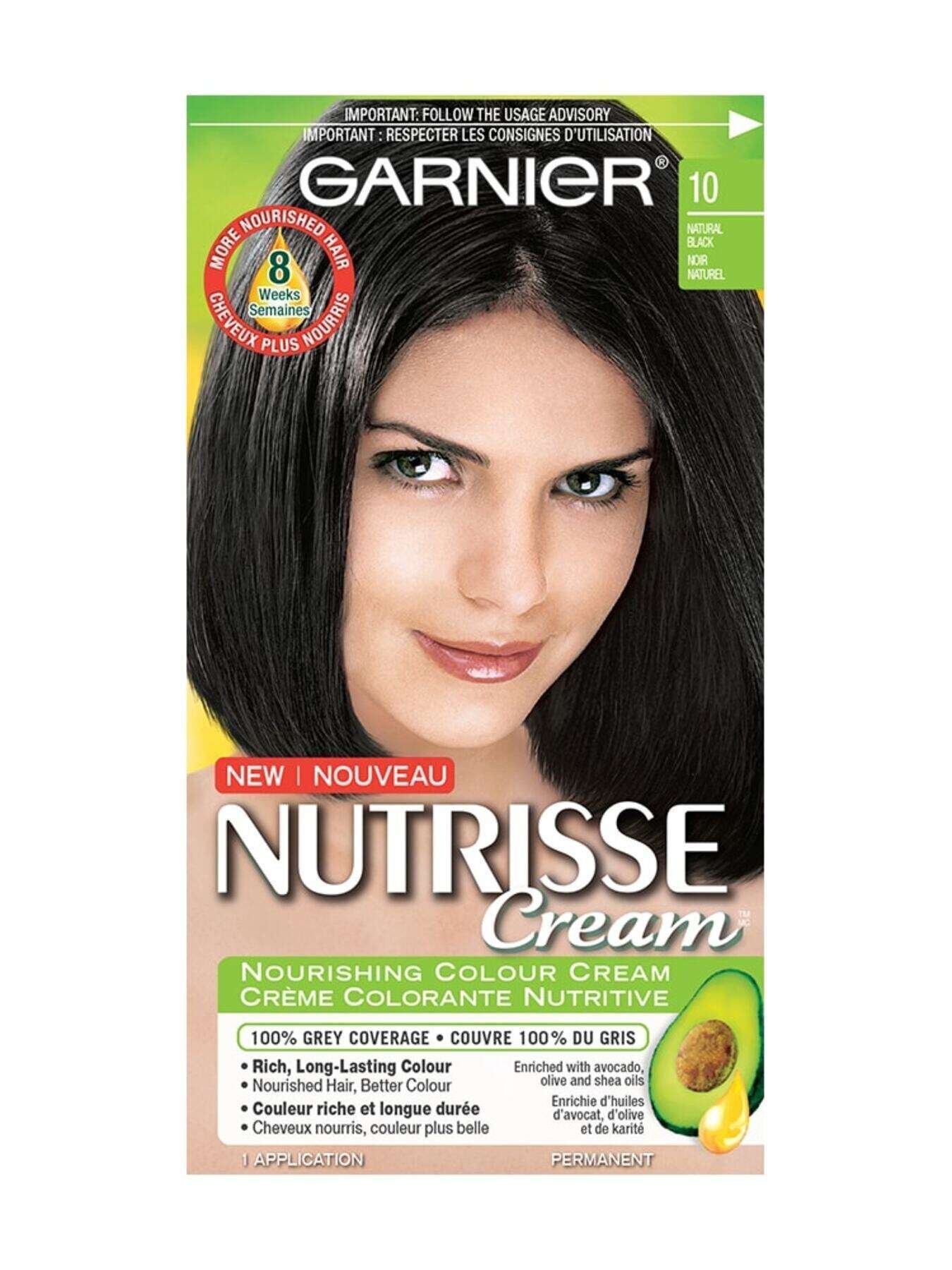 garnier hair dye nutrisse cream 10 natural black 0770103447018 t1