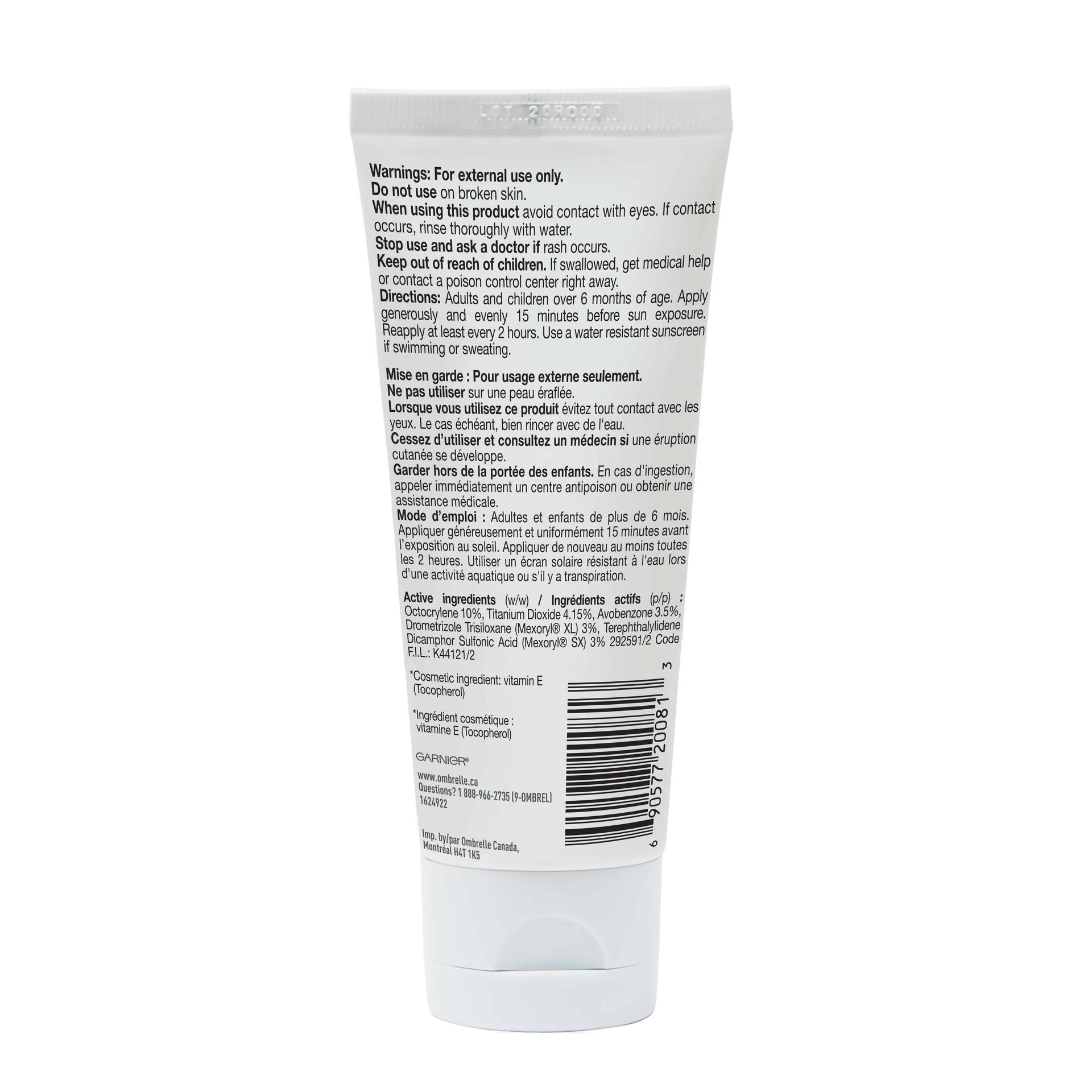 Face Lotion SPF 60 | Garnier Ombrelle Ultra Light